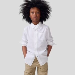 J Crew Boys Crewcuts White Cotton Button Down Shirt Sz 2 MSRP‎ $50 NWT